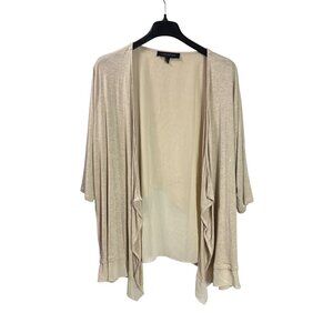 Lane Bryant Beige Waterfall Cardigan 26/28 Plus Size Open Front Lightweight